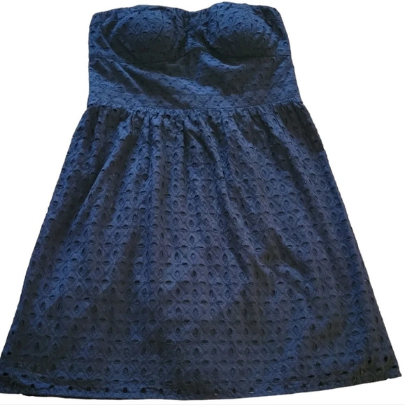 STRAPLESS Cotton Eyelet Dress - Picture 8 of 14